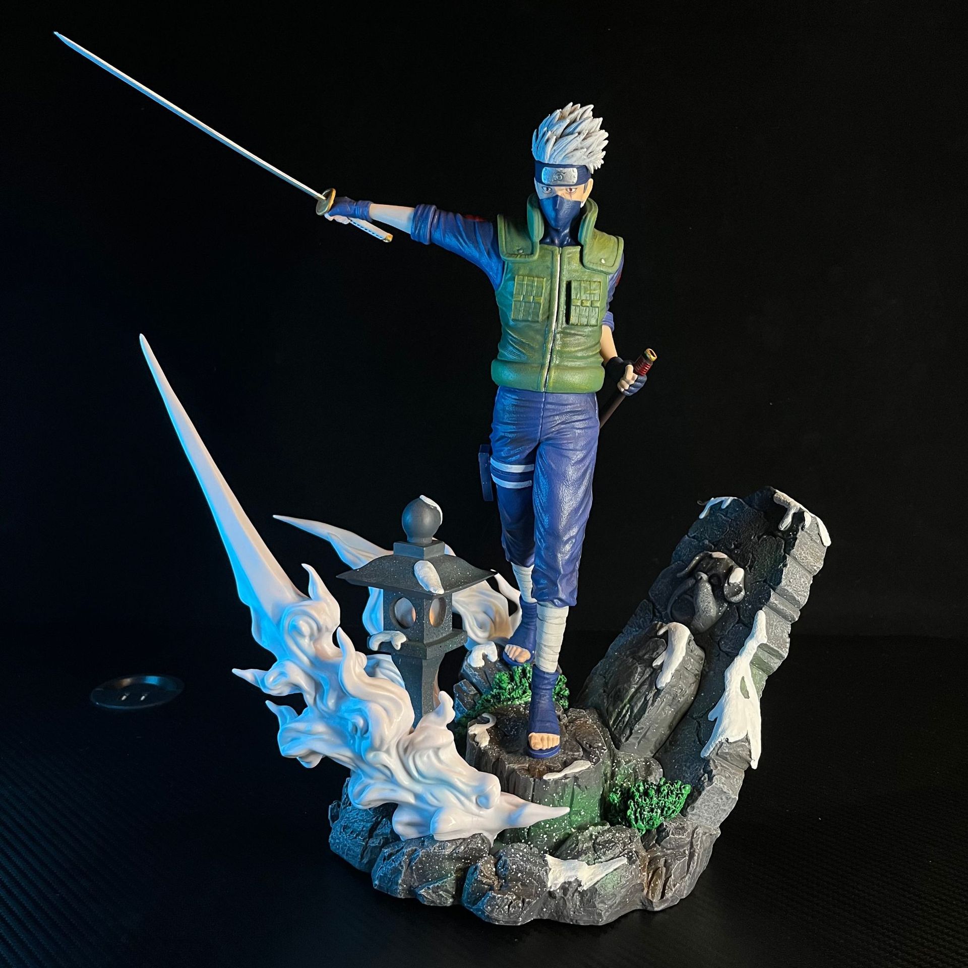 超大拔刀卡卡西gk火影忍者拿剑旗木卡卡西手办可发光摆件雕像盒装