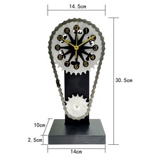 跨境美式欧式座钟个性创意装饰台钟复古时钟工艺品摆件链条齿轮钟