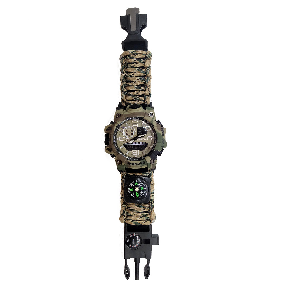 野营装备 便携式多功能手表 防水伞绳表 登山运动表 sports watch
