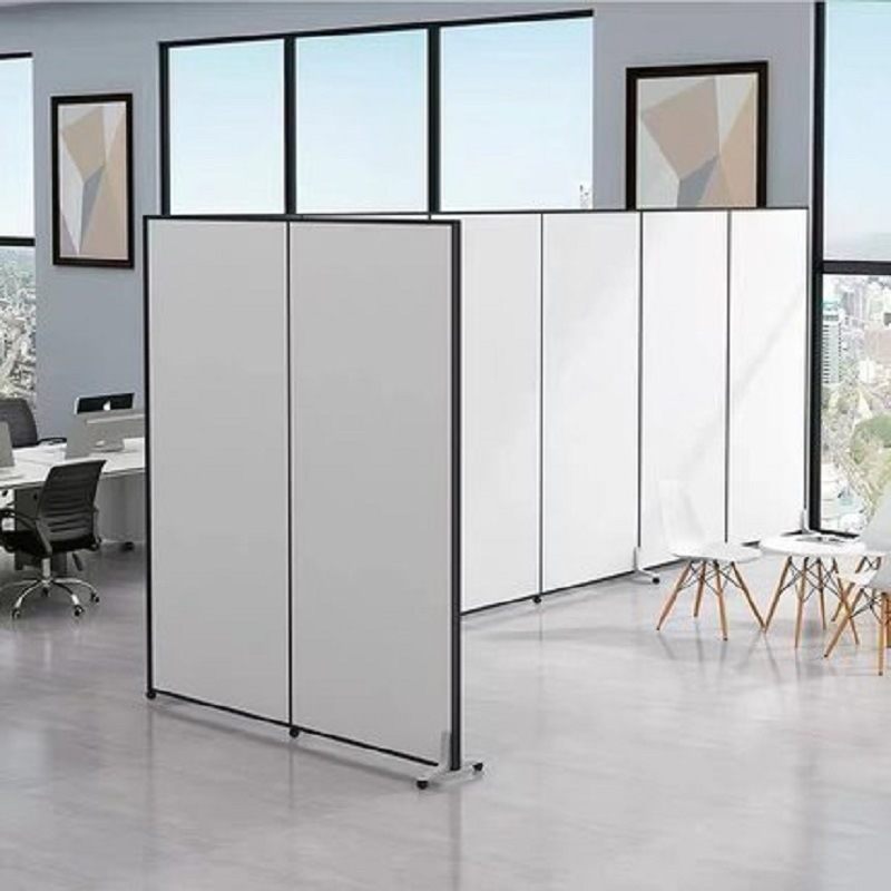 江西锦亿办公家具 工厂车间活动移动屏风 办公室玻璃隔断可折叠