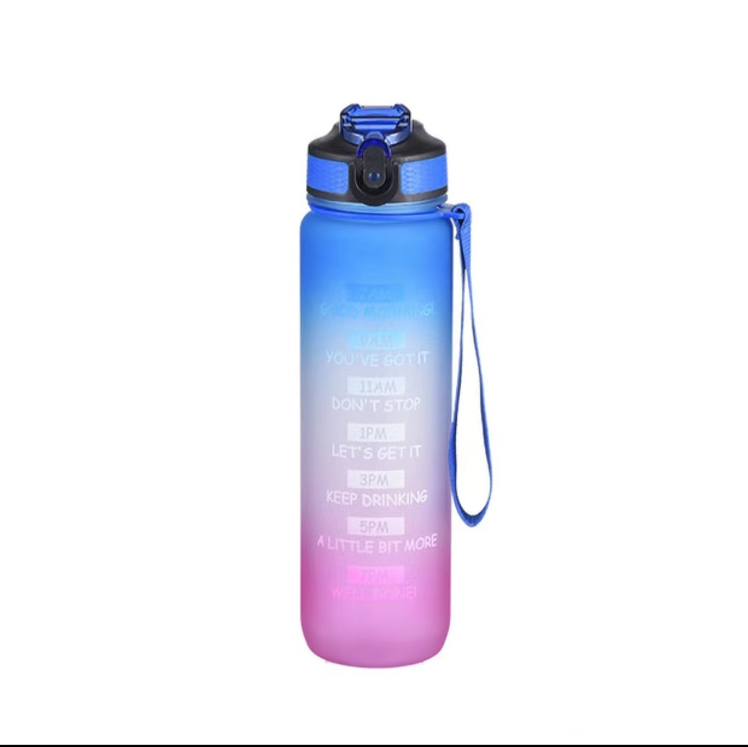 1 Liter Bounce Fashion Trending Popular Amazon Car Bicycle Portable Water Cup Gradient Frosted