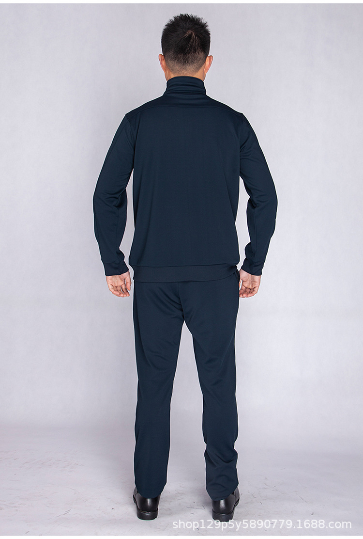 户外体能训练服长袖衣裤套装秋冬速干跑运动绿外套蓝外套男女