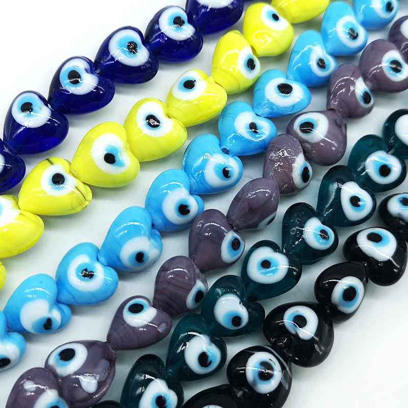 彩色琉璃珠子琉璃鱼眼串珠材料diy恶魔之眼项链手环饰品配件散珠