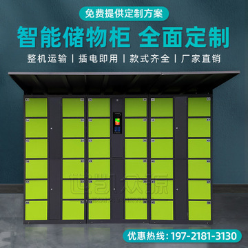 人脸识别智能储物柜电子储存柜商场48门联网存包柜共享物品存取柜