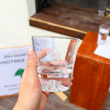 日式富士山酒杯威士忌杯江户硝子创意冰山雪山杯ins风冰山玻璃杯