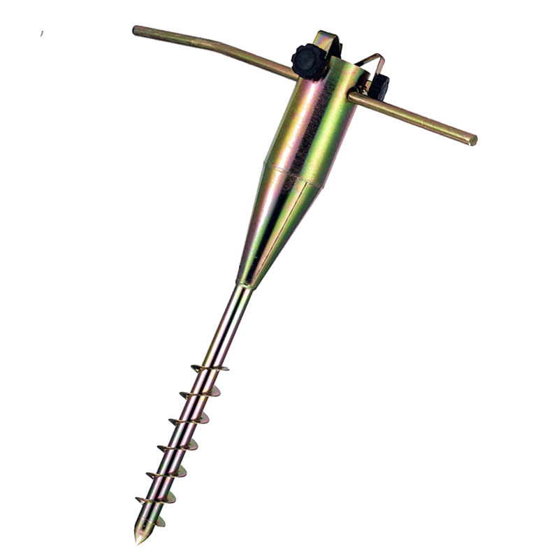 亚马逊爆款金属伞架沙旗杆支架草锚地面尖头底座沙滩伞架螺旋地插