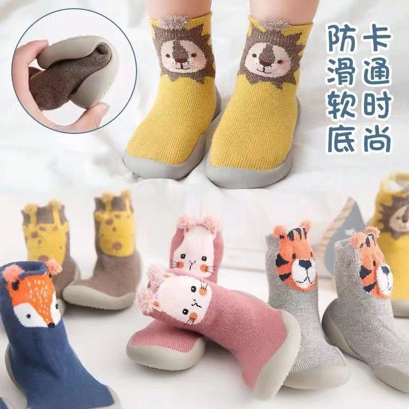 Mid-Calf Soft Bottom Toddler Shoes Men's and Women's Baby Shoes New Room Socks Little Kids' Shoes Baby Baby Shoes Spring, Autumn and Summer