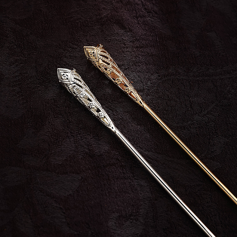 英亿饰品 纯铜diy木兰花簪 花苞簪 古风头饰发钗 电泳保色-阿里巴巴