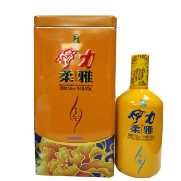 伊力柔雅十年黄铁盒50度500ml*6瓶/箱绵柔型白酒新疆白酒整箱包邮
