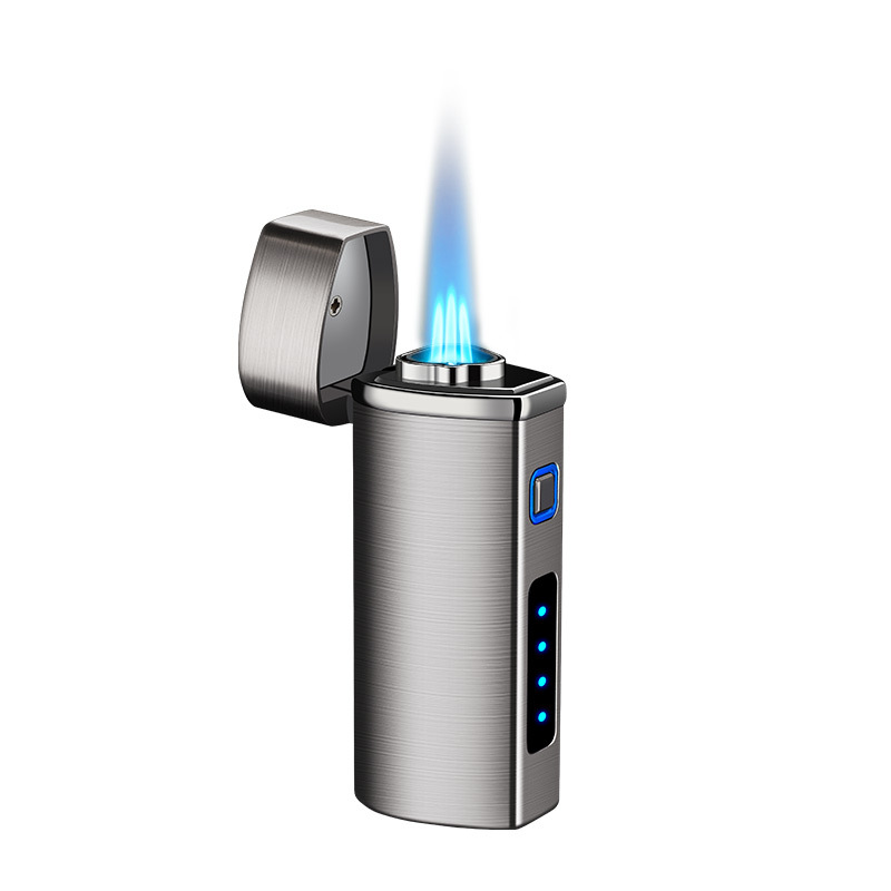 Inflatable Charging Three Torch Lighter Touch Sensing Point Cigar Creative Personal Influencer Men's Personality Gift