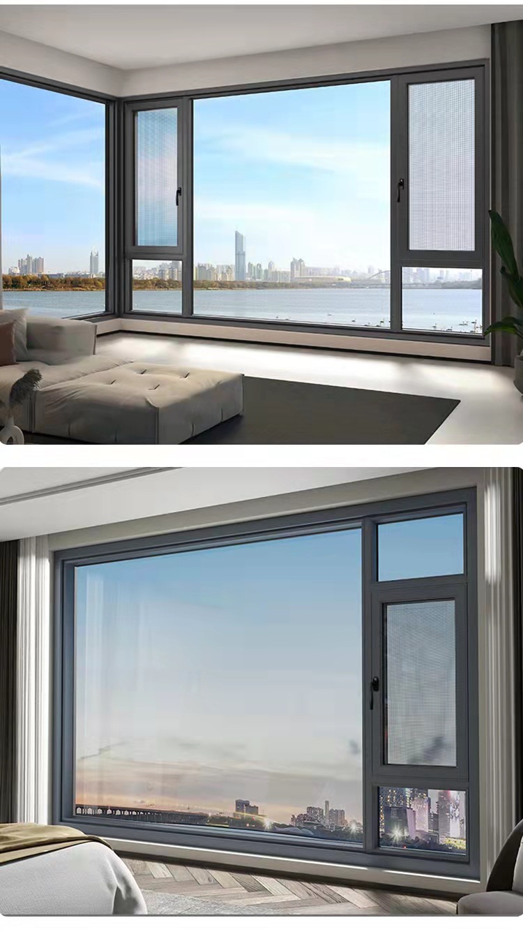 断桥铝门窗封阳台铝合金窗平开落地窗隔音窗户玻璃阳光房长沙厂家