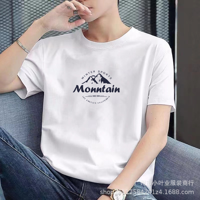 Factory Wholesale Cotton Short Sleeve T-shirt Fashion Brand Men's Clothing 2022 Summer New Large Size Men's Shirt Loose Half Sleeve