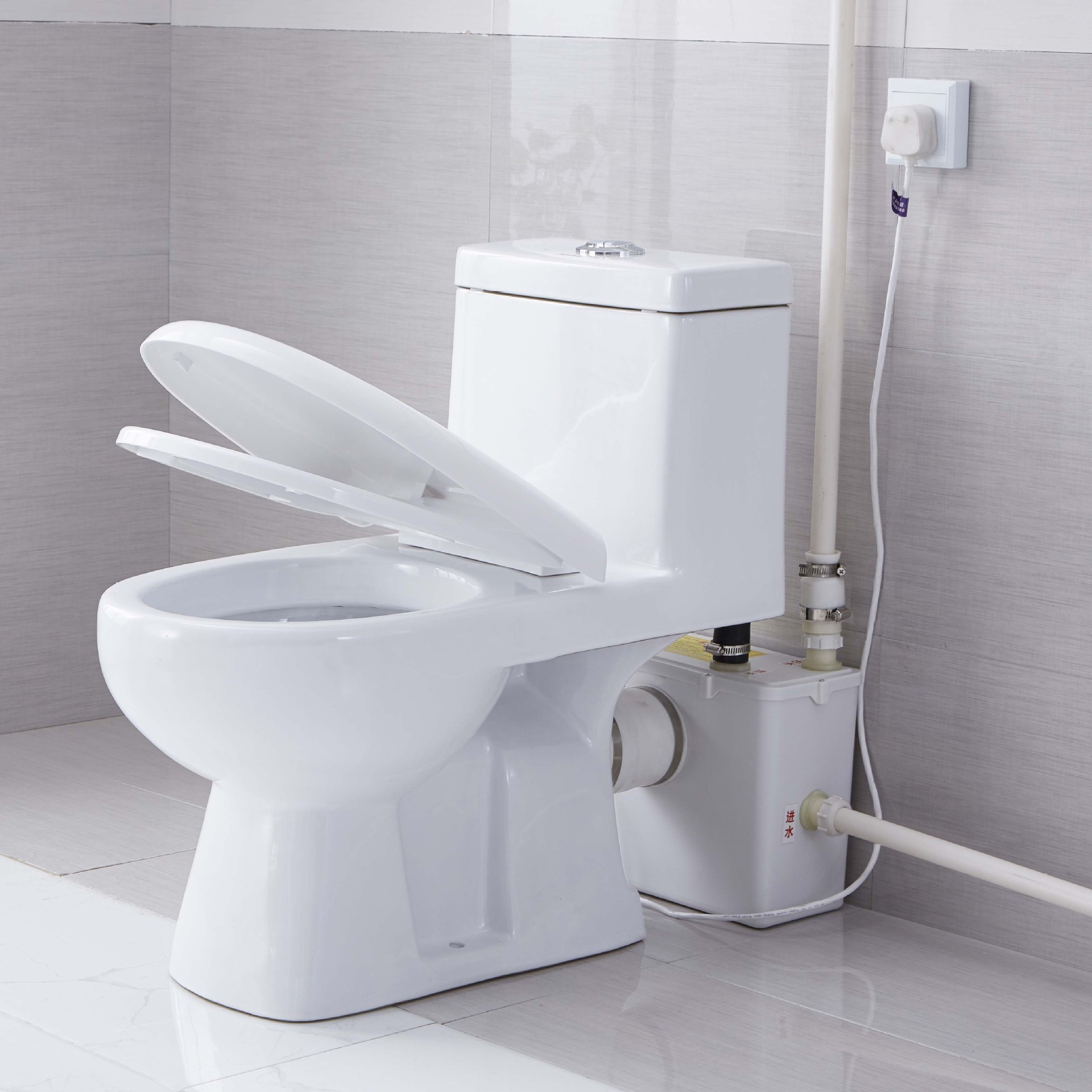 批发电动粉碎马桶提升器电源插头保护插头污水提升水泵厕所化粪器