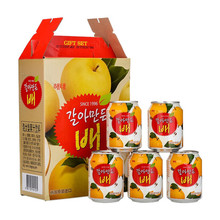 韩国进口海太饮料果粒果汁 梨汁饮料梨子味238ml*12听整箱