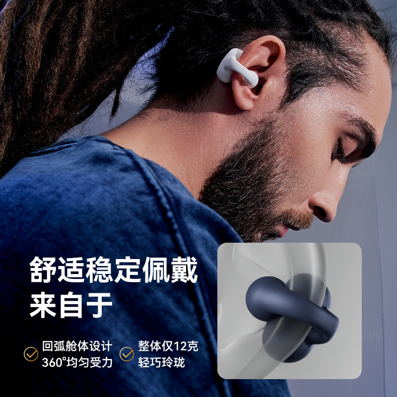 Sanag Senafei Bluetooth Headset for Bone Conduction Wireless Clip-on Sports Private Model Intelligent Noise Reduction Cross-Border Wholesale