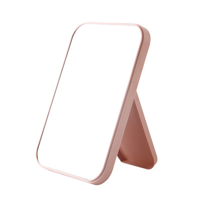 Factory Wholesale Portable Folding Mirror Simple Square Makeup Mirror Dormitory Students Desktop Small Mirror Multi-Purpose Mirror