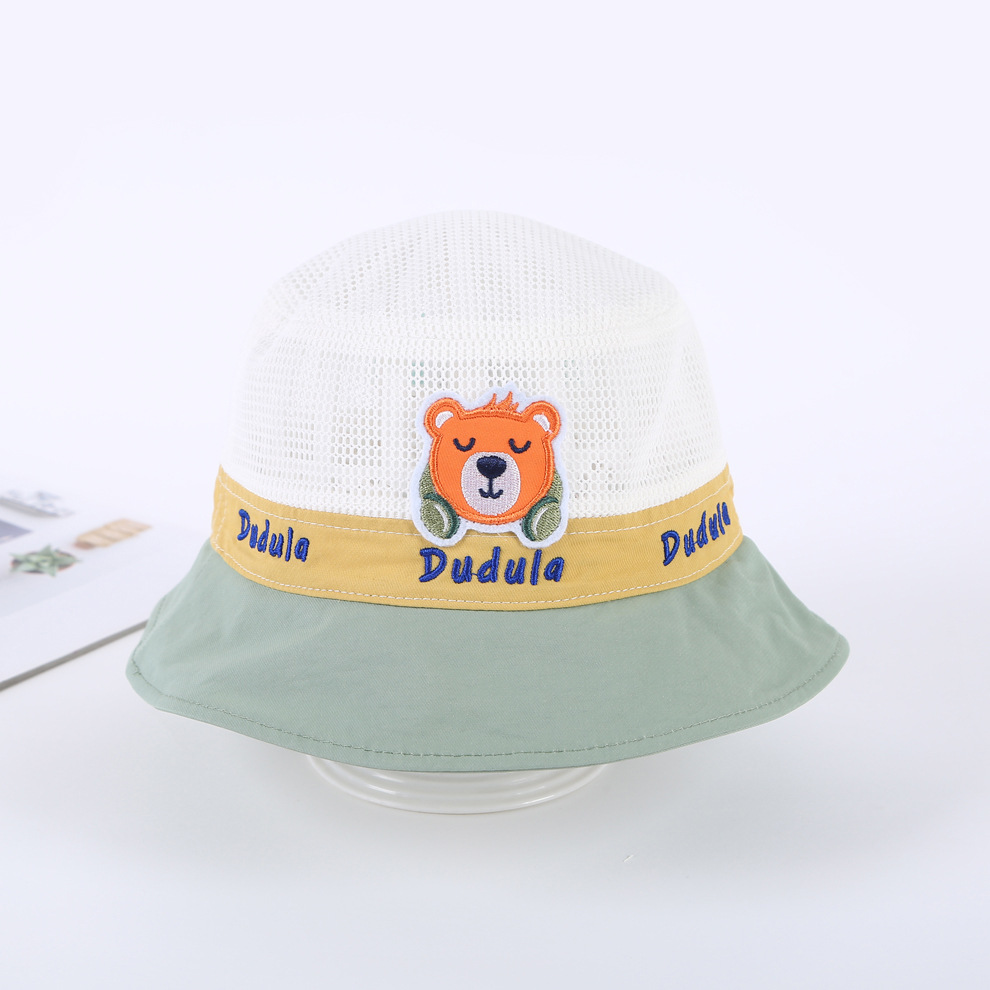 Bucket Hat Dudula Children's Hat Summer Sunshade Sun Protection Hat Headset Bear with Net Bucket Hat