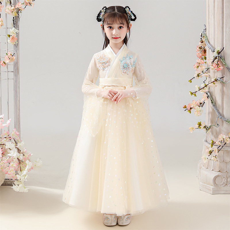 女童汉服儿童古装2022新款中国风公主裙小女孩唐装襦裙夏装汉服女