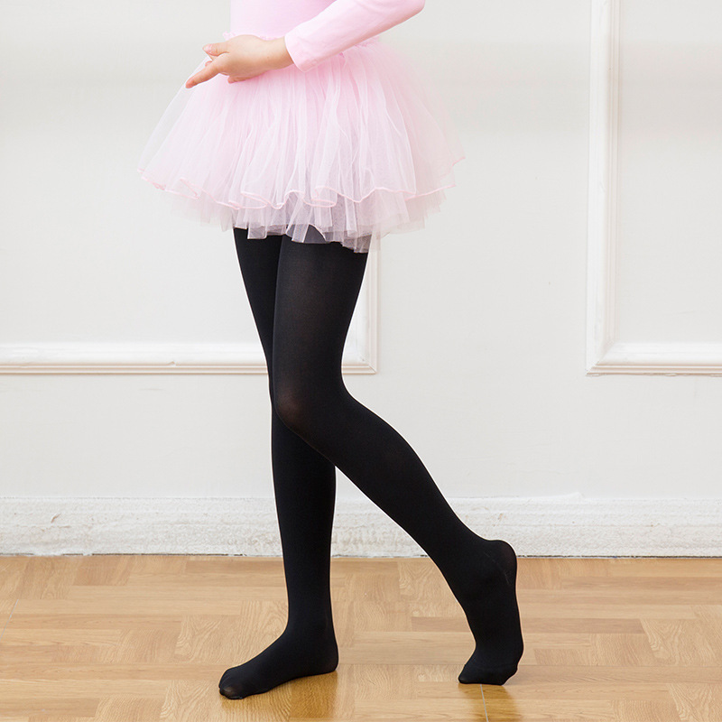 90d纯色净版3白色舞蹈袜儿童抗起球弹力8肤色打底光腿袜演出袜子6