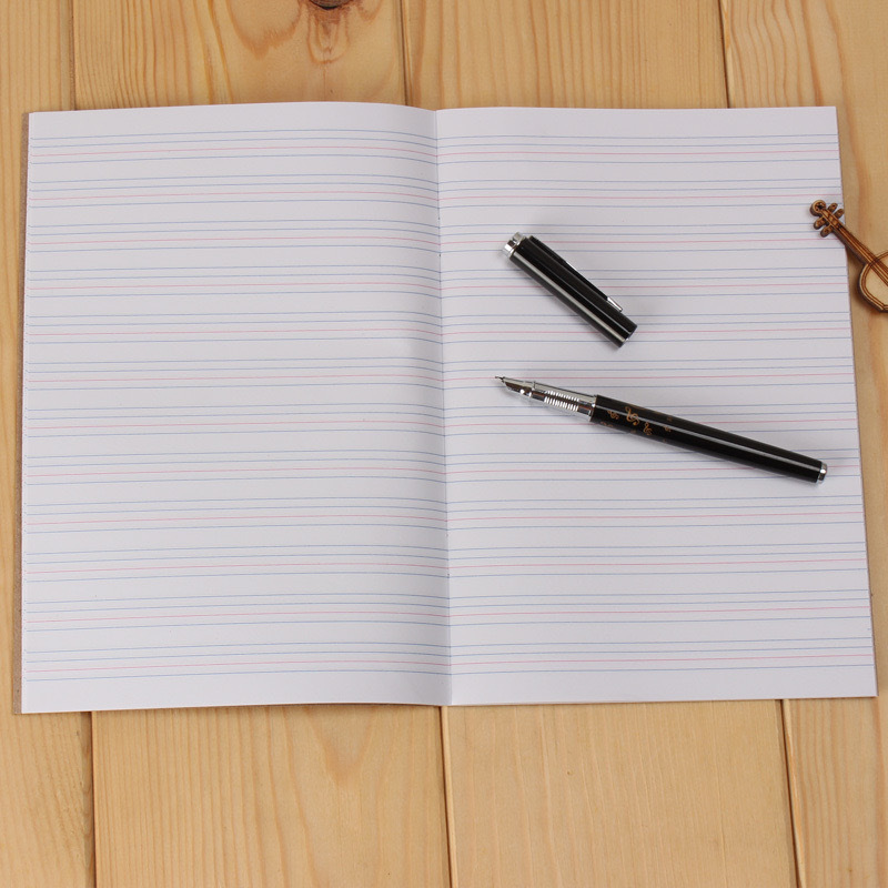 16k(b5)牛皮纸车线本 单行本,英语本,作文本 小学生作业本批发