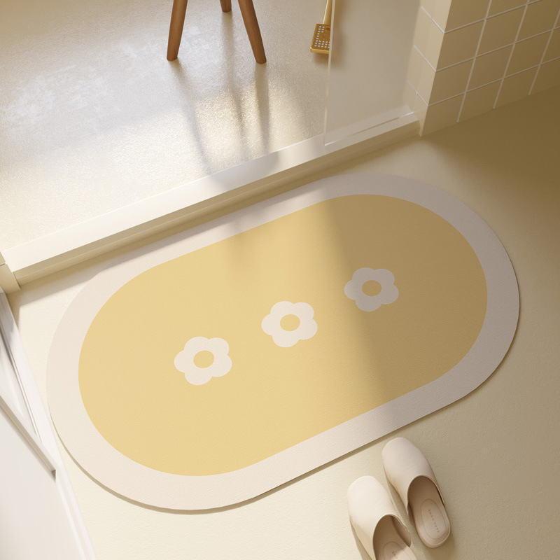 Simple Ins Bathroom Diatom Ooze Floor Mat Bathroom Door Mat Toilet Non-Slip Mat Bathroom Absorbent Floor Mat