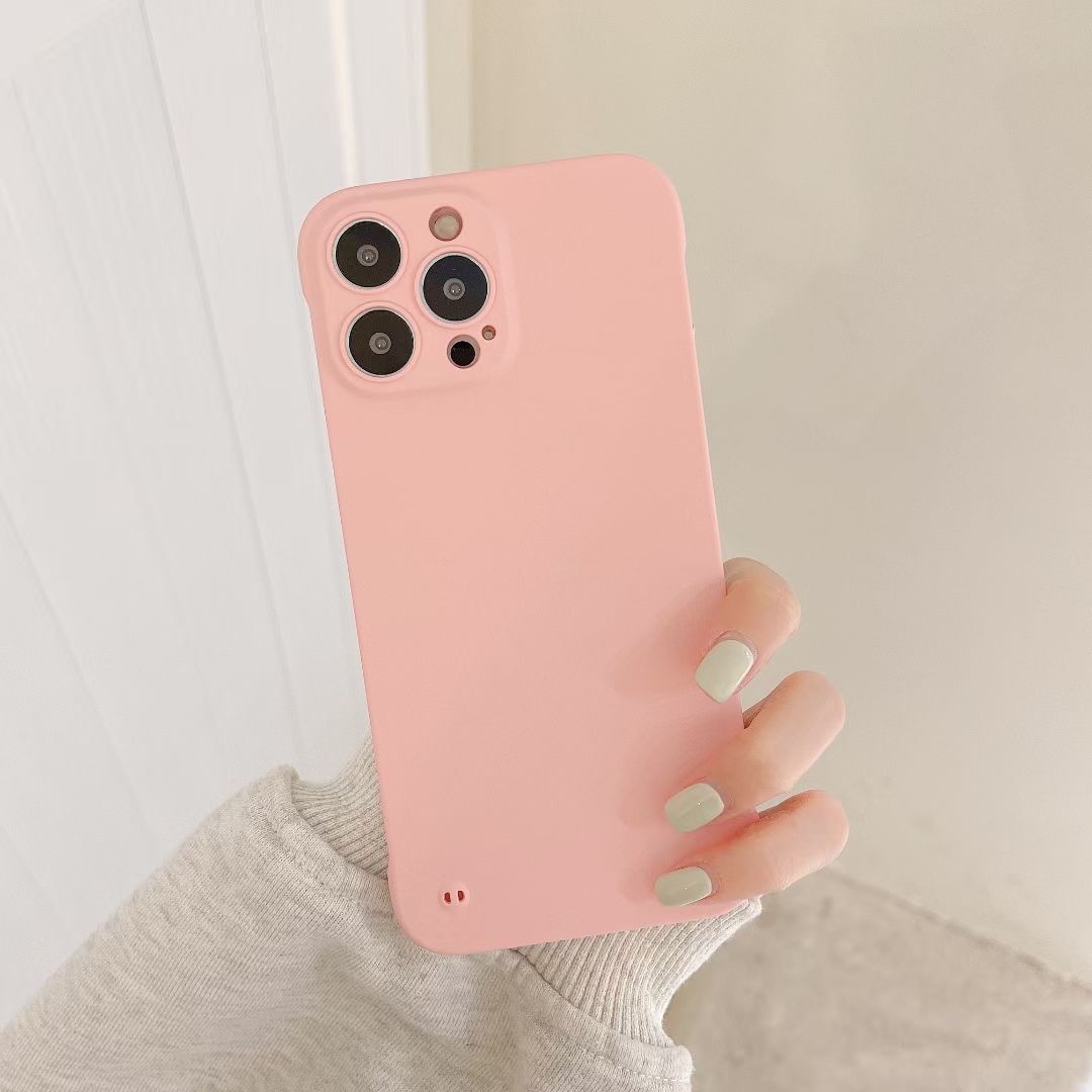 无边框磨砂壳苹果12promax纯色手机壳适用iphone13pro半包pc硬壳