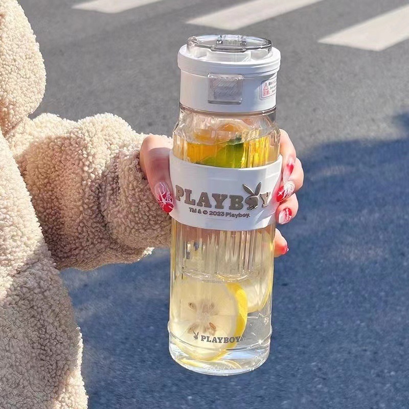 New Baroque Simple Tritan Plastic Cup Female Sports Bottle the Bottle of Jug Large Capacity Solid Color Sports Portable Cup