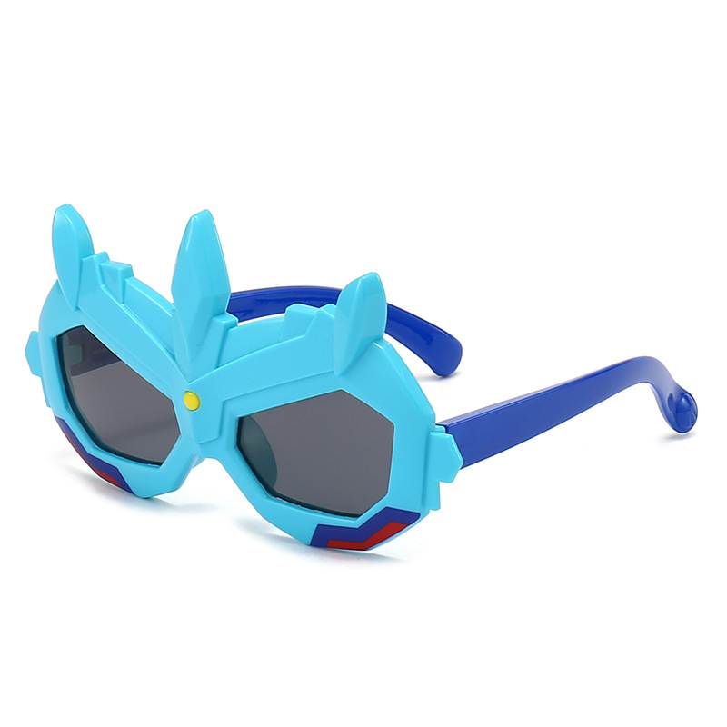 New Fashion Kids Sunglasses Cartoon Ultraman Concave Shape Baby Boy Shape Sun-Resistant Sunglasses Wholesale 3741