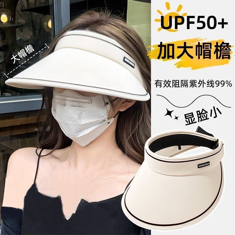 Summer Sun Hat Air Top Uv Face Covering Women's Riding Uv Proof Cap Candy Color Foldable Sun Hat Women