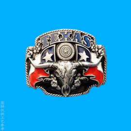 开模定制浮雕图案皮带扣纯铜实心牛头腰带扣滴油欧美男士配件板扣