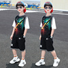 Boy Summer wear suit 2021 new pattern CUHK boy summer motion Western style children Korean Edition Short sleeved Uniforms