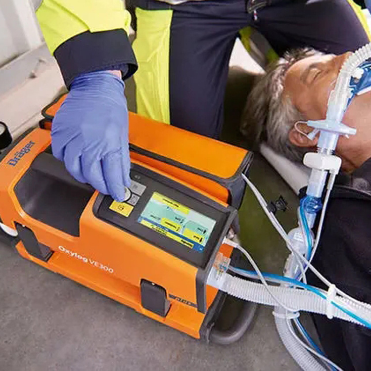 德国德尔格ve300电子呼吸机便携式急救转运呼吸机救护车配套-阿里巴巴