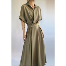 大码连衣裙夏季胖mm高级设计感法式小众女秋季气质长裙裙子200斤