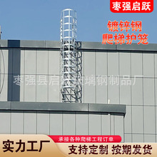 加工定制电力工程爬梯护笼工地基坑护笼不锈钢厂房上人爬梯护笼