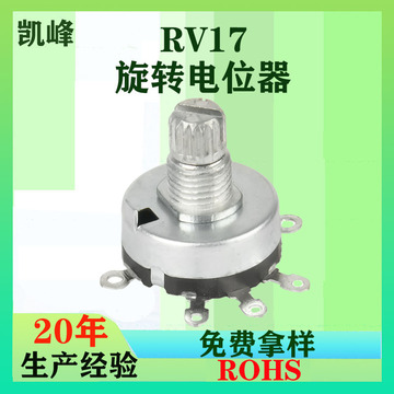 rv17nt 平脚焊线电位器  台灯光度调节 旋转可调带开关电位器
