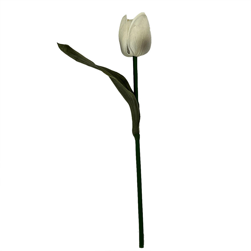 Morandi Light Luxury Pu Tulip Artificial Flower Fake Bouquet Interior Decoration Desktop Decoration Wedding Hand Holding Artificial Flowers