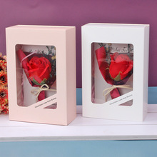 三八妇女节diy礼品创意香皂花束卡片玫瑰花礼盒伴手礼生日礼物