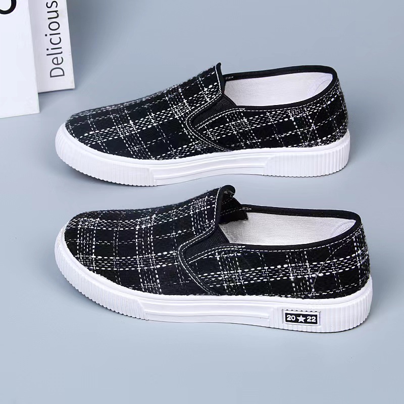 New Casual Shoes Korean Style Students' Shoes Low-Top All-Matching Comfortable Breathable Canvas Shoes Slip-on Loafers Women's Shoes