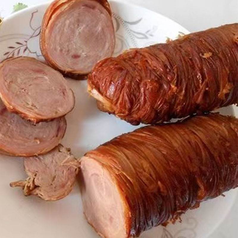 纯猪小肠220克全熟食苦肠即食下酒菜猪肠卷捆肠山东特产卤味小吃