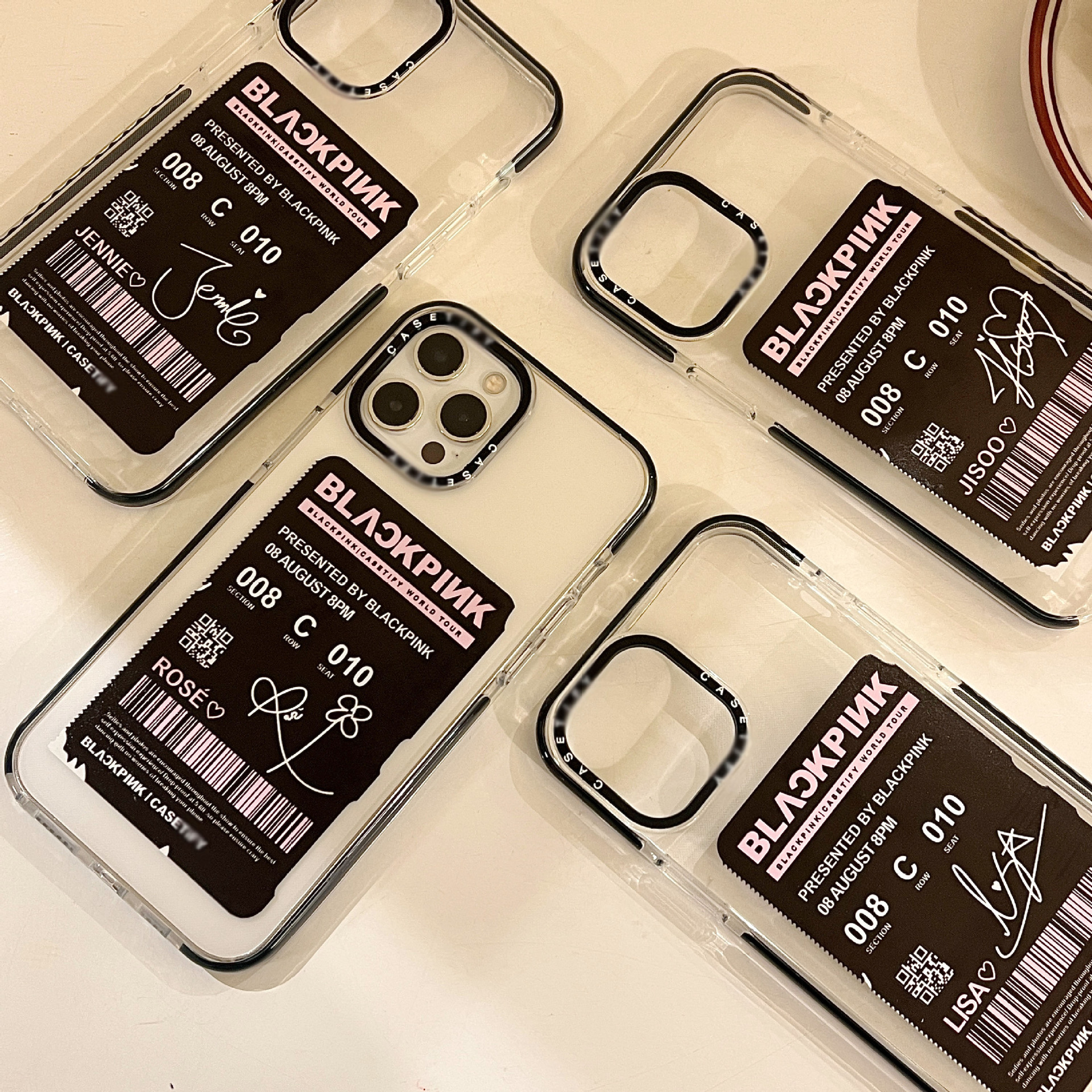 blackpink联名苹果14 14plus 14promax 手机壳双色镜头黑边iphone