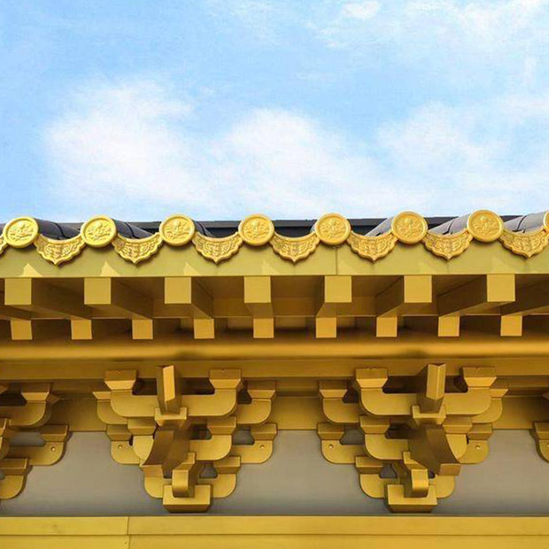 定制仿古建筑铝合金屋檐斗拱飞檐寺庙中宋式牌坊佛堂金属斗拱构建