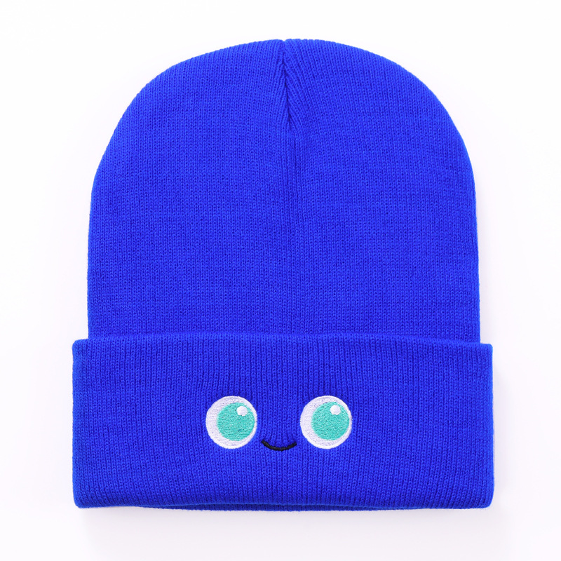 Anime, Cartoon, Cute Eyes Warm Wool Hat Male and Female Students Autumn and Winter Hat