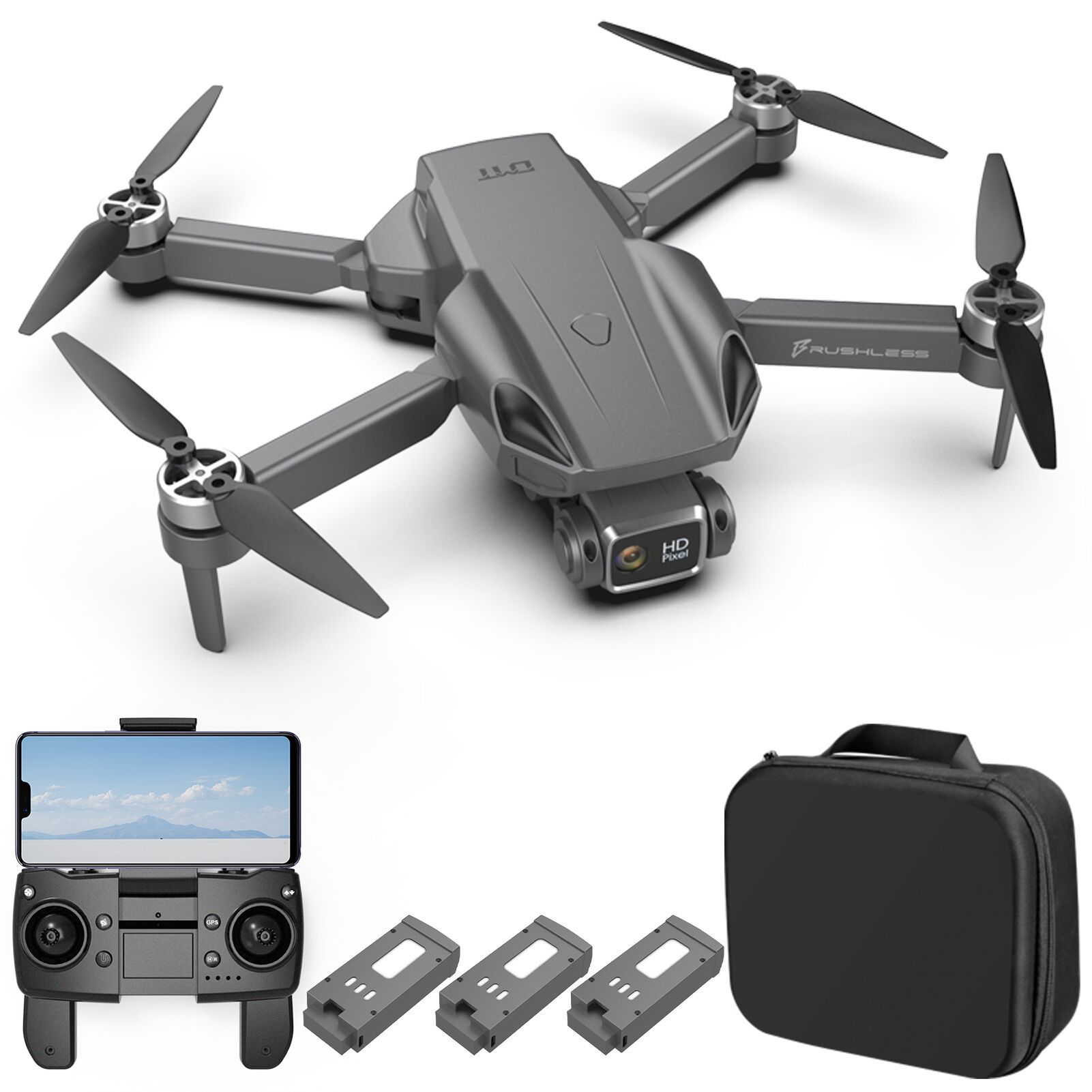 遥控高清4k航拍gps定位自动返航无人机光流双摄像h9 f11折叠drone