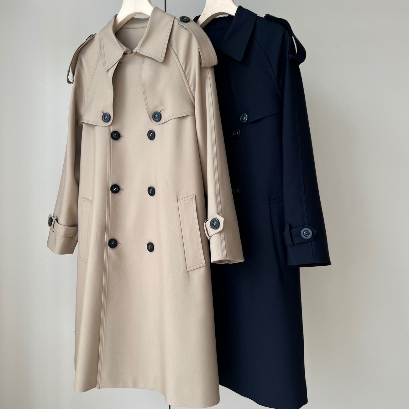 气质风衣女2023年秋季新款韩版经典宽松百搭长款外套-阿里巴巴