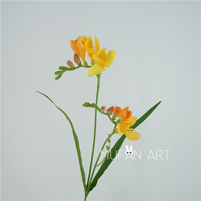 仿真花小苍兰干花绢花插花摆件室内家居餐桌婚庆摆设道具装饰花束