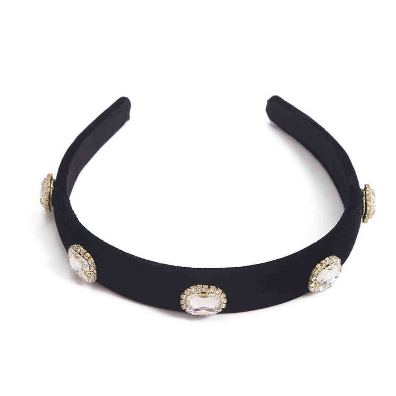 Korean Style Exquisite Baroque Headband Pearl Handmade Diamond Headband Female Retro French High-Grade Hair Band Wholesale