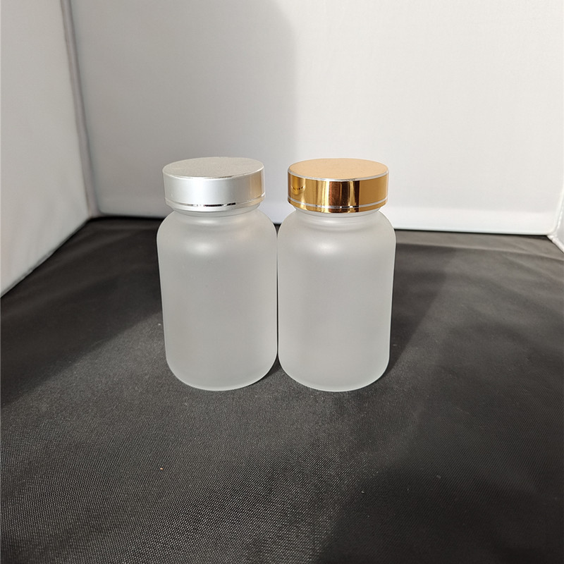 批发透明虫草玻璃瓶胶囊瓶药品瓶三七粉藏红花保健品瓶密封空瓶子