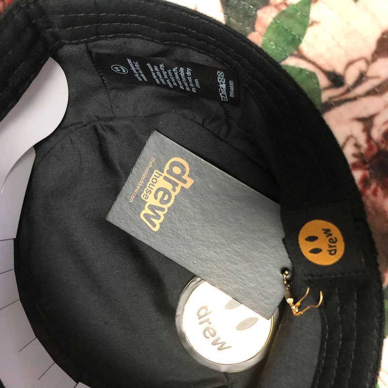 drewhouse笑脸刺绣花卉冰玫瑰渔夫帽子男女潮贾斯汀比伯印花盆帽