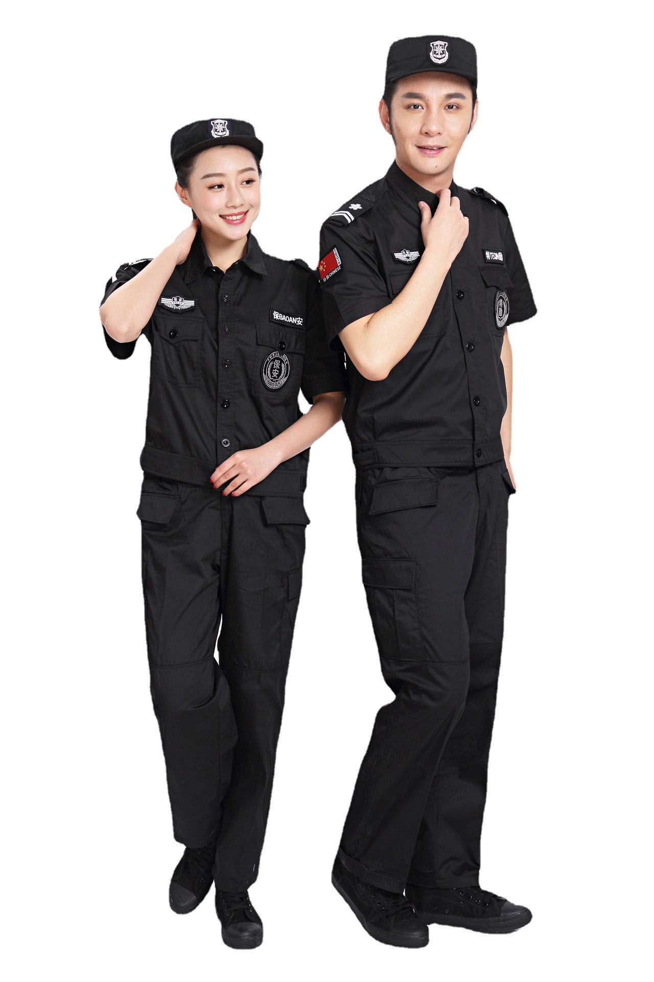 保安服定制加工秋冬季安保服装制服物业大衣棉服定做印字印logo