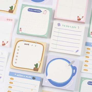 note for便签本 涂鸦小铺系列 ins简约线条学生日程记录留言纸